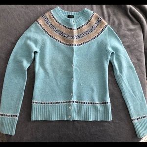 J. Crew Fair Isle Wool Cardigan, XS